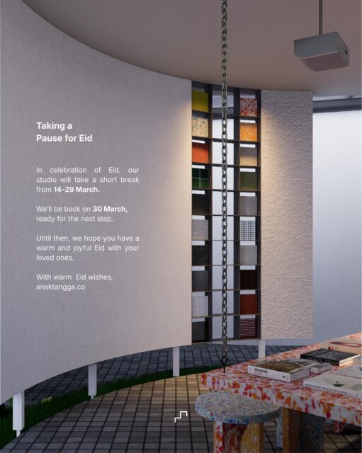 As the Eid holiday approaches, our studio will be taking a short break from 14–29 March.We’ll return on 30 March and continue the journey from there.Wishing everyone a joyful Eid filled with the people you love.Warm Eid wishes,
Anak Tangga